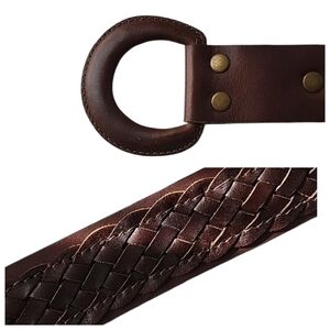 🎉🎉***CLEARANCE***🎉🎉handmade Vintage Leather herringbone belt, sz 40